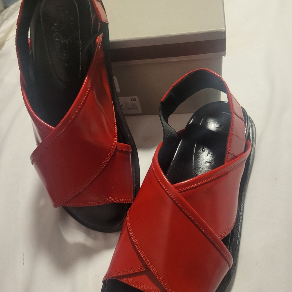 Patent Leather Red Sandals